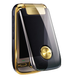 金立A320手机语音王全面升级版 鎏金镶边 黑色水晶透明翻盖